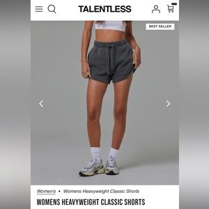 Talentless women’s heavyweight classic shorts in steel grey